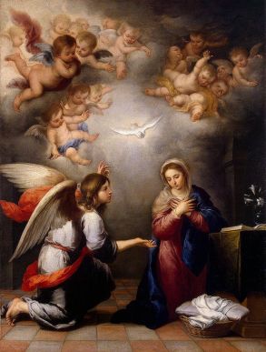 The Annunciation, by Murillo [Public Domain], via Wikimedia Commons