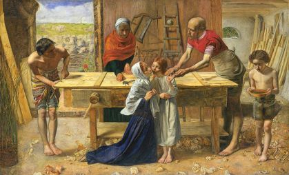 The Carpenter's Shop, by Everett Millais [Public domain], via Wikimedia Commons